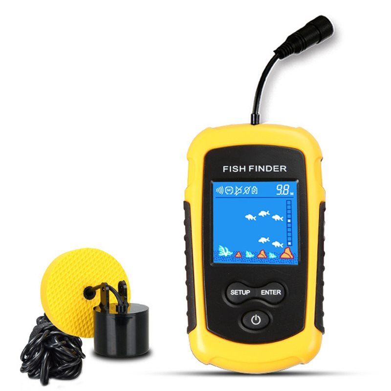 Fish Finder Portable - ABHT-Kayak Localizador de Peixes Portátil, Sonar