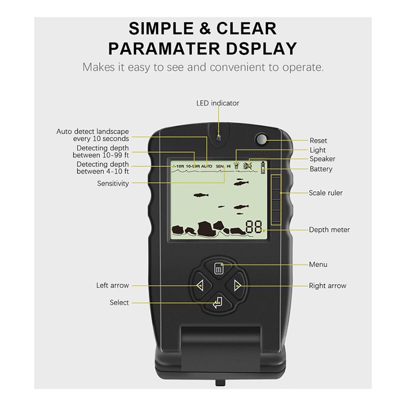 Novo Localizador de Peixes Por - Fish Finder Portable avaliação e preço