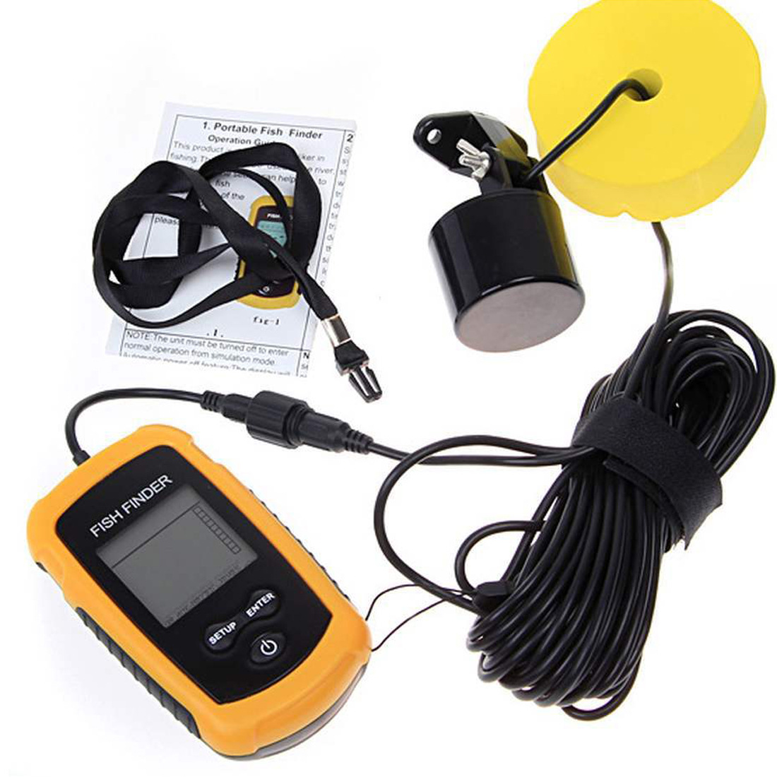 Sonda de Pesca Portátil com Al - Fish Finder Portable avaliação e preço