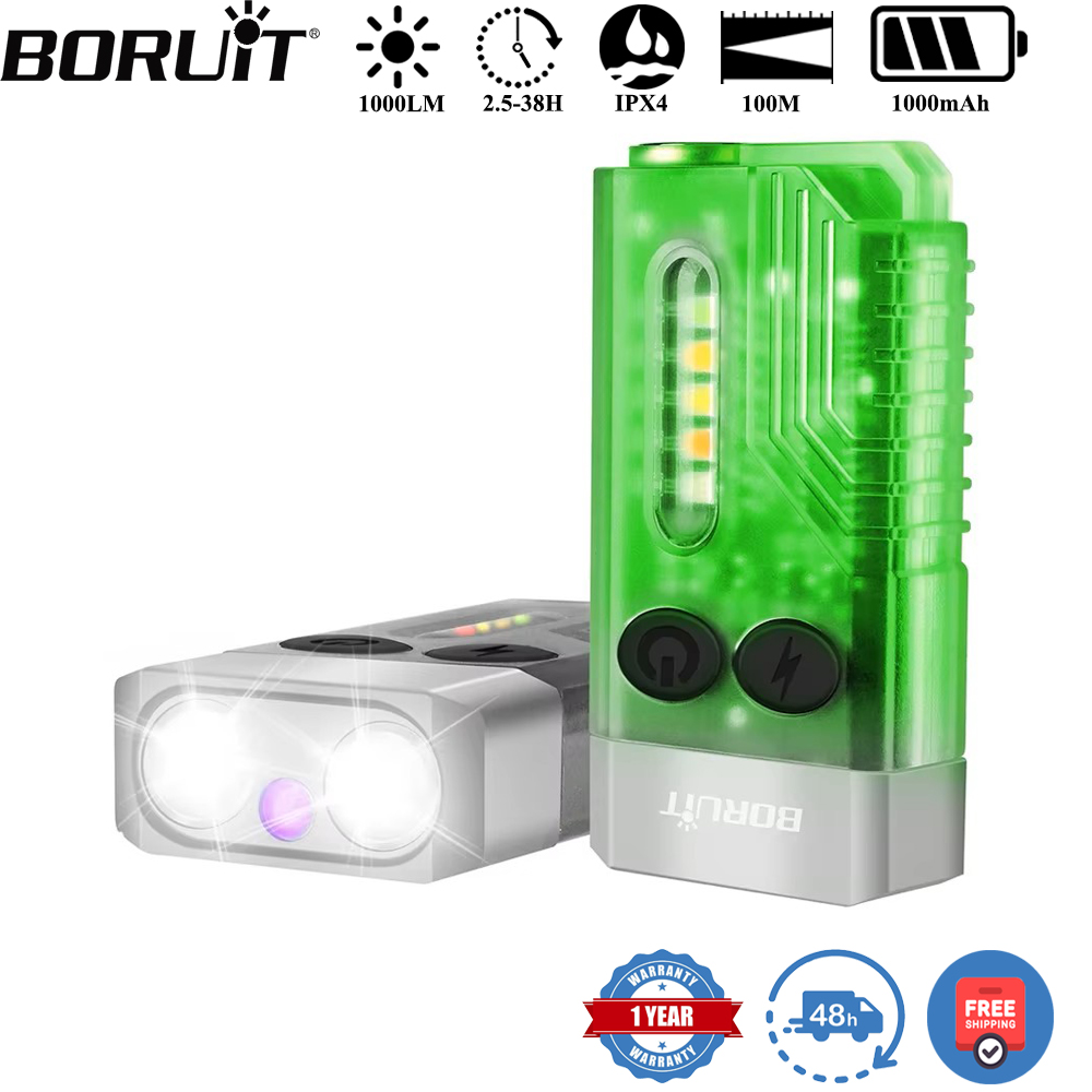 Boruit v10 chaveiro uv led edc - Fishing Light avaliação e preço