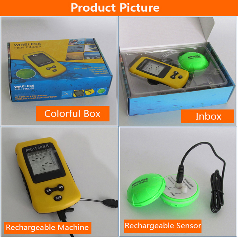 Novo Localizador de Peixes Sem - Fish Finder Transducer avaliação e preço